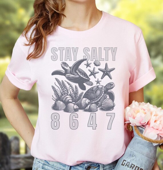 Stay Salty Gulf of Mexico Shirt, 8647 Seashell Shirt, Sea Turtle