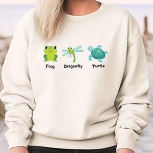 Suéter sutil "F*ck Donald Trump", sudadera con rana, libélula y tortuga, FDT, anti-Trump, anti-Maga, resistencia, protesta, cuello redondo, regalo para liberales