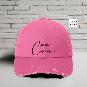 Gorra con el mensaje "El coraje es contagioso", gorra por los derechos de la mujer, regalo para activistas femeninas, gorra por la igualdad de derechos, gorra por los derechos civiles, gorra por los derechos humanos, regalo de Girl Power