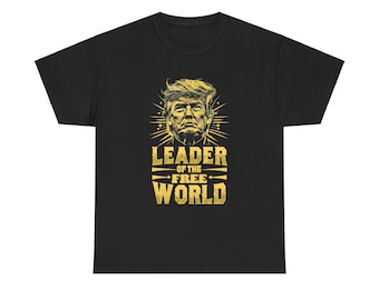 Trump Leader of the Free World Unisex Tee, Political T-Shirt, Patriotic Shirt, Conservative Apparel, American President Gift