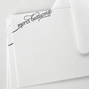 merci beaucoup | letterpress thank you cards in french