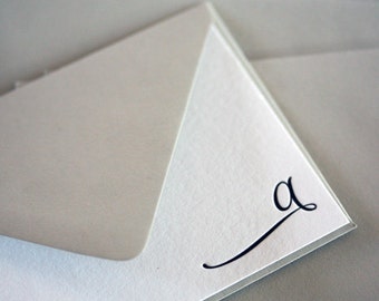 letterpress monogram stationery | elegant