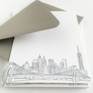 Cartes de correspondance typographiques sur les toits de la ville de new york