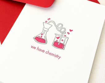 we have chemistry | letterpress greeting card