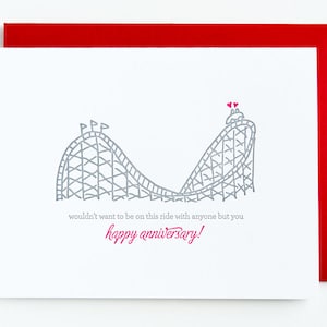 roller coaster | letterpress anniversary card