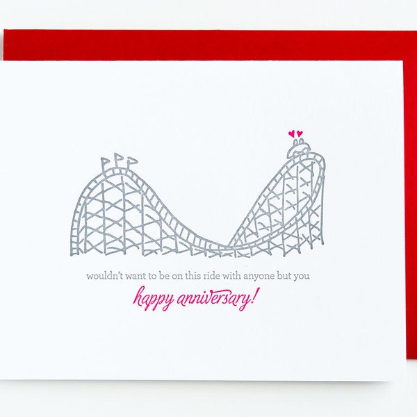 roller coaster | letterpress anniversary card