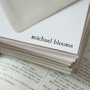 personalized letterpress stationery michael image 1