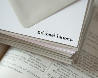 personalized letterpress stationery | michael