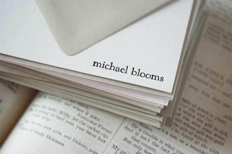 personalized letterpress stationery michael image 1