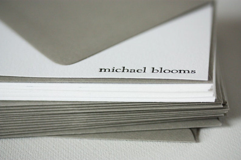 personalized letterpress stationery michael image 2