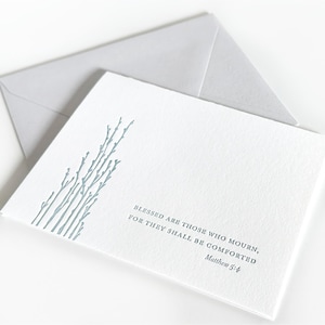sympathie - carte de condoléances - carte de voeux typographique