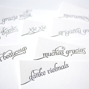 muchas gracias letterpress thank you cards in spanish image 4