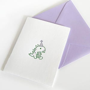 dinosaure | carte d'anniversaire typographique