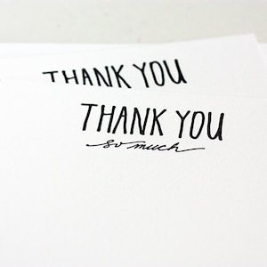 cartes de remerciement typographiques