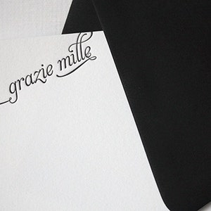 grazie mille letterpress thank you cards in italian image 2