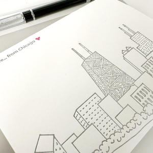 chicago skyline | letterpress greeting card