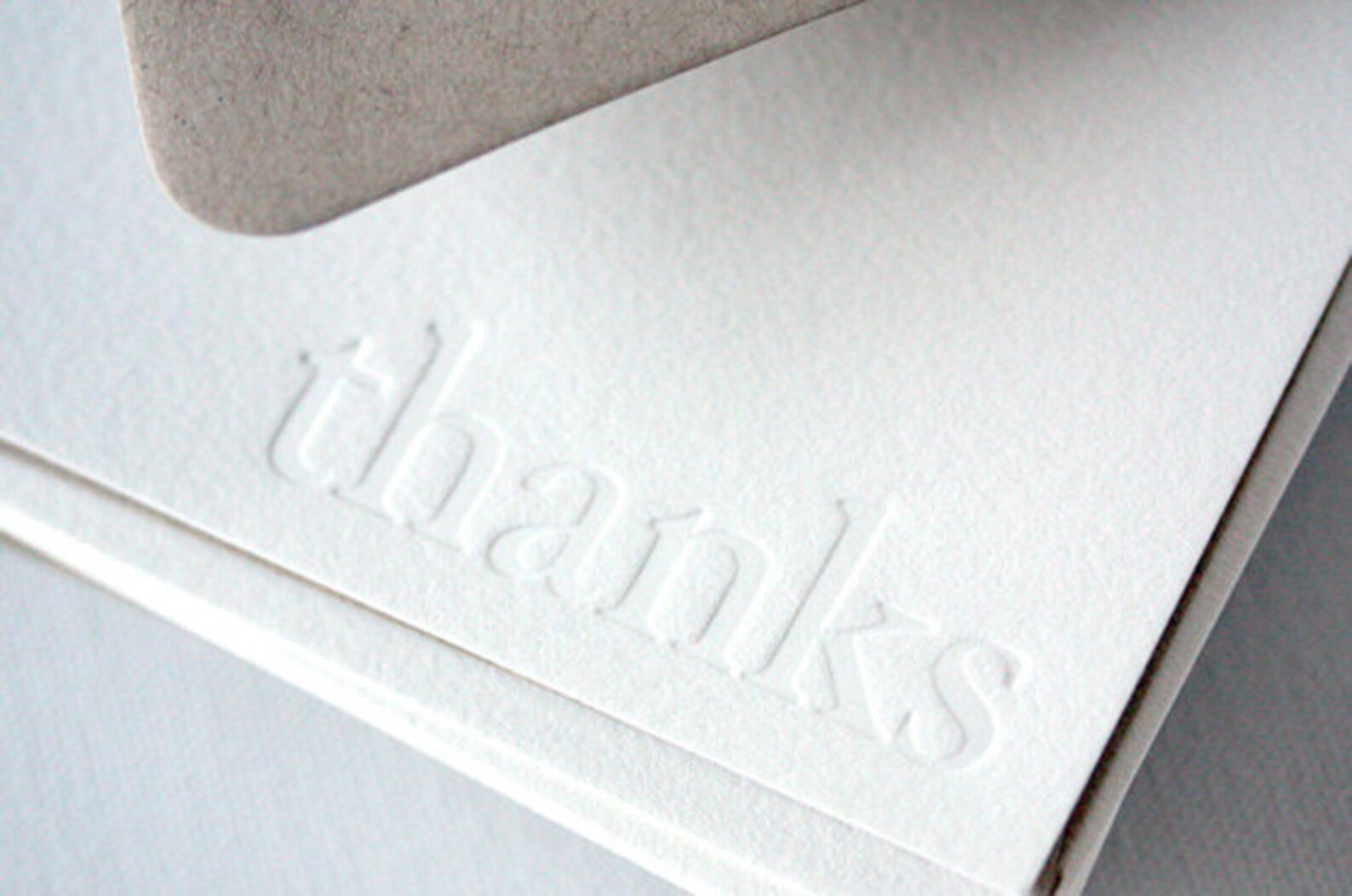 Thanks letterpress boxed notecards blind impression Etsy
