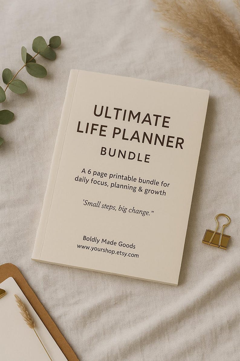 Minimalist Life Planner Bundle Printable | Daily + Weekly + Budget ...
