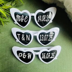 Personalisierte Sonnenbrille Namen Aufkleber - Benutzerdefinierte Vinyl Aufkleber für Hochzeiten, Junggesellinnenabschiede, Gastgeschenke