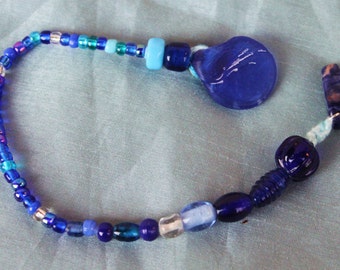 Sodalite and Glass Pendulum