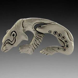 Polar Bear Spirit, Pewter, Ice Bear Spirit, Arctic, Pewter Jewelry, Bear Jewelry, Alaskan Bear, Polar Bear Jewelry