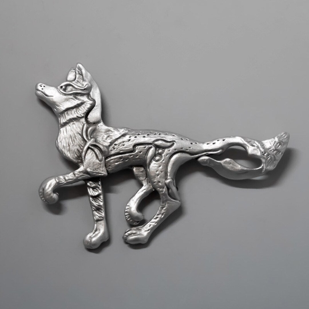 Fox Spirit Pin Pewter Brooch Symbolism Alaskan Jewelry Etsy