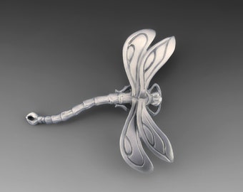 Dragonfly Pin, Pewter, Tac Back, Damselfly, Pewter Jewelry, Insect Jewelry, Summer Jewelry