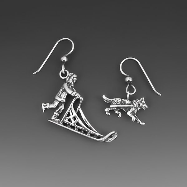 Mix 'em Up, Dogmusher Earrings, Sterling Silver Jewelry, Yukon Quest, FREE POSTAGE!