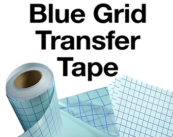 Transfer Tape  w/blue grid (lined) for your vinyl project - CRICUT Expression, Silhouette. etc. - crafts - scrapbooking etc - BEST SELLER!