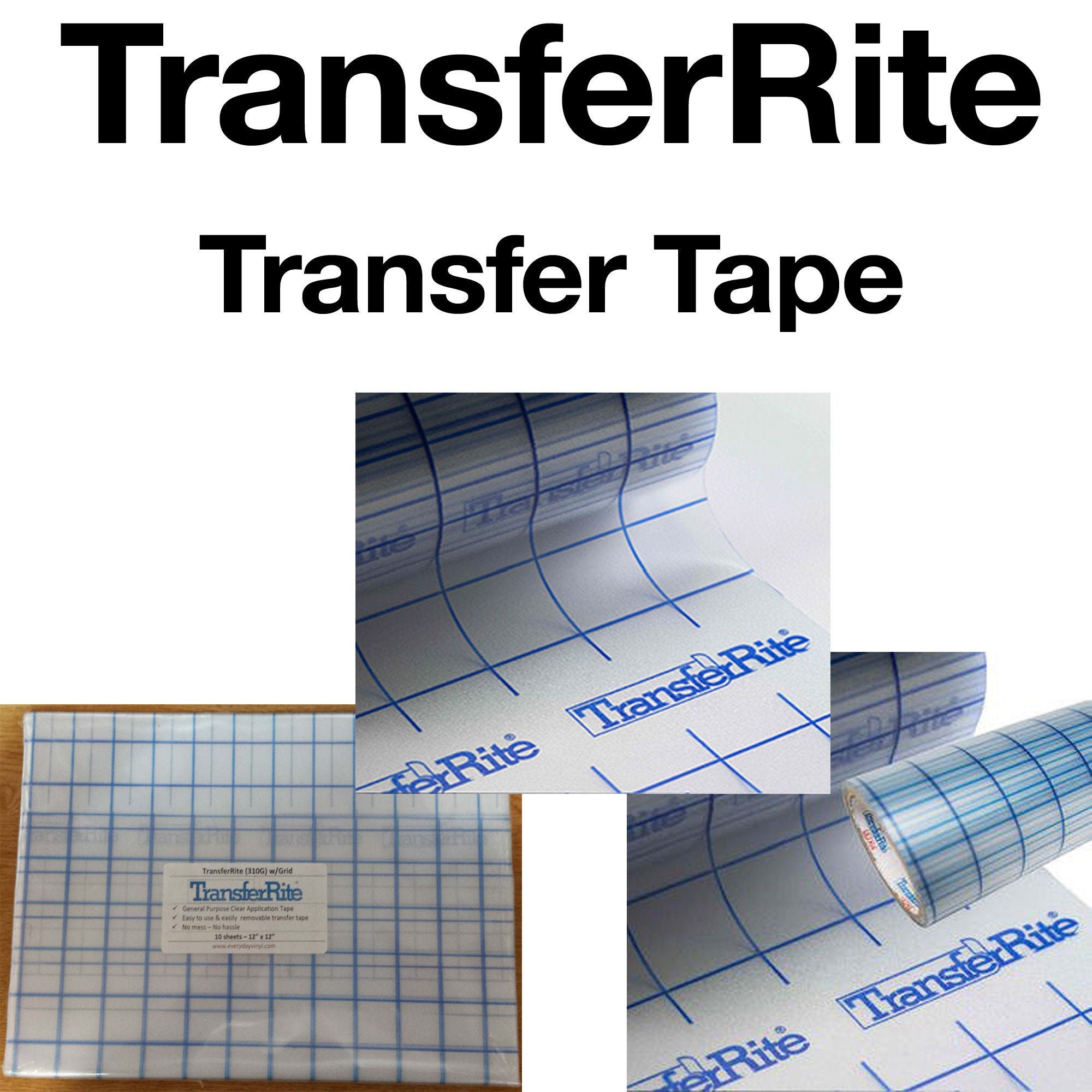 Oracal 12 Roll Clear Transfer Tape w/Grid for Adhesive Vinyl | Vinyl  Transfer Tape for Cricut, Silhouette, Cameo. Application Paper Transfer  Tape