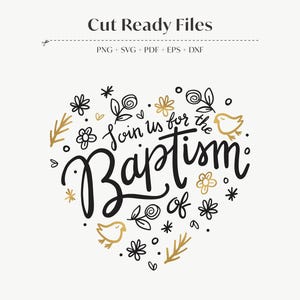 Baby Baptism Svg, Baby Baptism Clipart, Baptism Invitation Svg, Christian Cricut