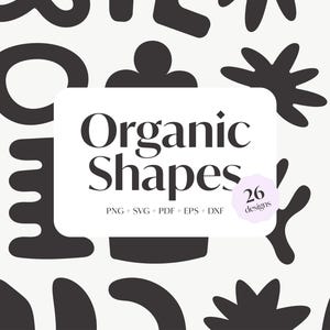 Formes organiques SVG, formes liquides modernes, vecteur de forme abstraite, projets Cricut