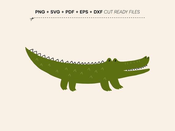 Cute Alligator SVG, Alligator Print, Alligator Art, Cricut Projects