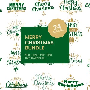 Merry Christmas Svg Bundle, Cricut Svg File, Printable Christmas Cards, Cut File, T-Shirt Svg, Wine Glass Cut Svg