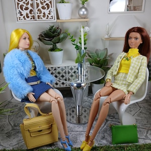 fashion dolls office outfit, 11 inch dolls clothes set, 30cm dolls clothes, accessories and jewels for dolls 1/6; unique outfit