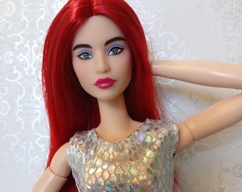 OOAK Barbie Doll: Signature Looks #19, Repaint and Rerooted Saran Hair