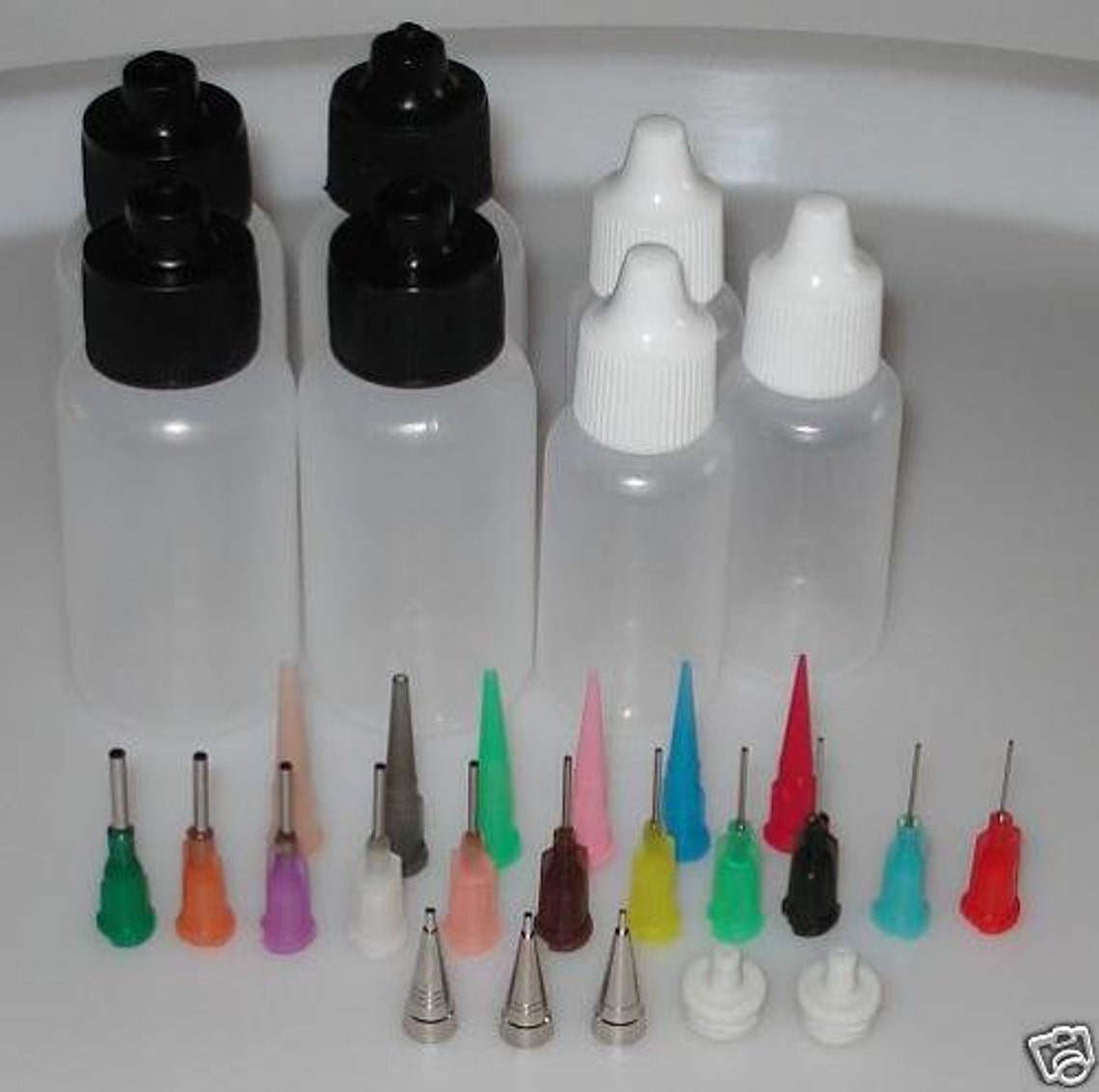7 Mehndi Henna Applicator Bottles With 20 Tip Ultimate Set Etsy