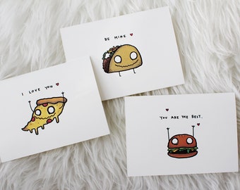 TAWWCO BURGRR PIZZAH - A6 greeting cards - set of 3