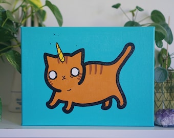 UNICAT - 9x12 - original painting, ready to ship