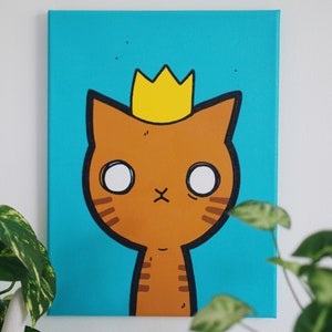 ROYAL CAT - 9x12 - original painting, ready to ship