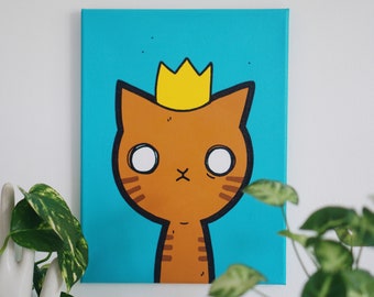 ROYAL CAT - 9x12 - original painting, ready to ship