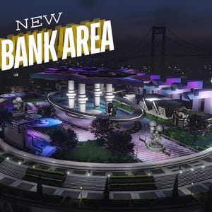 Área de Nuevo Banco FiveM / Mega Centro de RP FiveM / Cine al aire libre, Café Starbucks, Tienda Fendi, Restaurante Little Caesars / MLO optimizado /