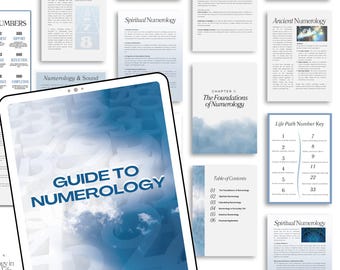 eBook Guida alla Numerologia: modello Canva da 57 pagine (download digitale)