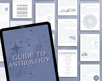 Astrology Basics Guide: 47-Page Canva Template (PLR eBook)