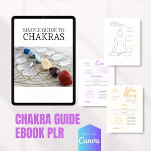 Chakra Guide eBook Canva-mall: PLR-återförsäljningsrättigheter (direktnedladdning)