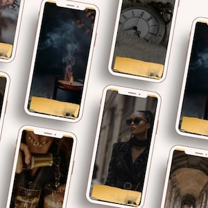 Oracle-kaartsjablonen PLR, gouden esthetiek, Boss Babe, bewerkbare sjablonen, bewerken in canva, spirituele zaken, digitale download, tarot, orakel
