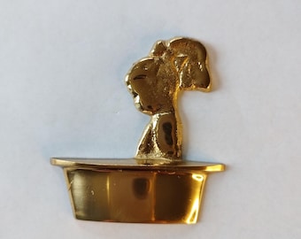 Bathroom Door Sign, Classic Bathroom Plaque, Brass WC Sign, Girl in Bathtub Sign, Bathroom Door Plaque, Brass Toilet Door Sign, Girl Sign