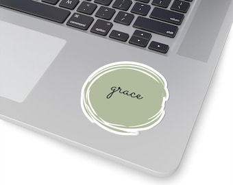 Minimalist Grace Kiss-Cut Stickers |  Uplifting Christian Art for Journals, Laptops, Water Bottles, Scrapbooking, Gifts
