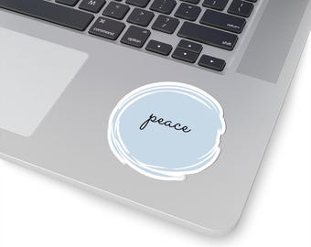 Minimalist Peace Kiss-Cut Stickers |  Uplifting Christian Art for Journals, Laptops, Water Bottles, Scrapbooking, Gifts