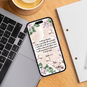 Christian phone wallpaper for faith-filled women who need encouragement. Bible verse mobile lock screens with Psalms inspirational scripture